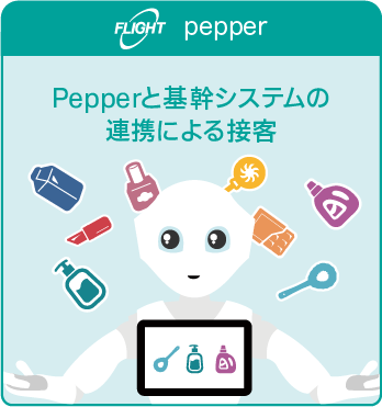 Pepperと基幹システムの連携による接客